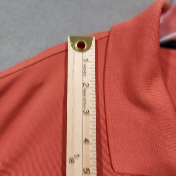 Under Armour Polo Shirt Mens Large Orange Solid Short Sleeve - Picture 9 of 16